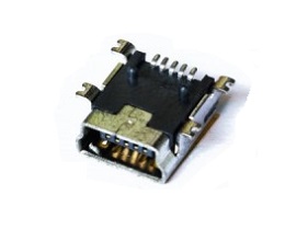 miniUSB B (USB/M-1J)(DS1104-BN0SRS) розетка на плату, mini-USB2.0 'гнездо' 5-ти конт. тип B, поверхн. монтаж на плату, CONNFLY
