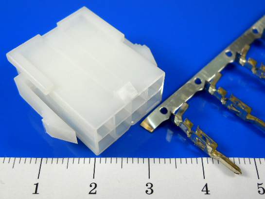 MF 2x04M вилка, обжим, шаг 4.2 мм, AUK