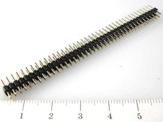 PLD2-80 (PLD2 2х40) вилка на плату прямая, шаг 2мм. / макс.допуст.ток: 3А., Китай