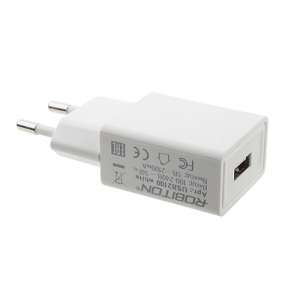 Зарядное устройство Robiton USB2100 white, [Стабилиз.] [5В. 2,1А.] [USB гнездо], Robiton