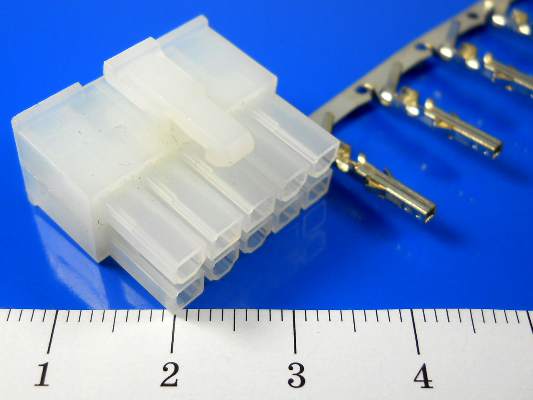 MF 2x05F (I-DS1073-02-SCT002X5) розетка, обжим, БЕЗ контактов (контакты 211648, 183463, 201040)/ шаг 4.2 мм, CONNFLY