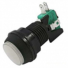 Кнопка GMSI-7B-C белая, no(nc)+nc(no), LED 12В, 250VAC, 5A, Китай