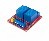 Модуль реле 2 канальный (2CH 5V),  для Arduino, с опторазвязкой, 5В, 250VAC, 10А , Китай