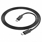 Дата-кабель Hoco X88  USB Type-C - USB Type-C, 60Вт, ПВХ, 1м, черный, 3.0A/ быстрая зарядка 60Вт/ ПВХ оплетка, Hoco