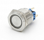 Кнопка GQ25-11ZE/G/24V/S 1NO1NC зеленое кольцо, с фиксацией , Китай