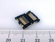 ST1W008S4ER1500, Слот micro SD карт с верхней загрузкой карты, метал. крышка, Япония