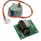 Шаговый двигатель 5В с контроллером (28BYJ-48-5V + ULN2003), (D3193), Китай