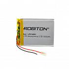 Аккумулятор  Li-Po 3.7V 1300mAh LP414661, [3,7В][1300мАч][61*46*4,1мм][с провод./ плоский], Robiton