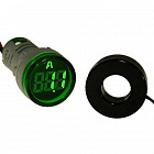 Амперметр LED-3 щитовой DMS-213, 0-100A(AC), в корпусе, зеленый,  [~0...100В][2 МОм][кольцевой датчик тока][дисплей 28,5мм], Китай