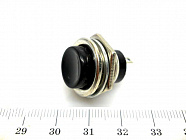 Кнопка PSW-26B (PBS-26B) замыкание, черная, OFF-(ON), Китай