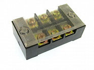 Клеммная колодка TB-2503 двухрядная,  25A 600V  / Шаг: 12мм / 6 (2х3) контакт., Китай
