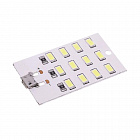 LED модуль 12 светодиодов, питание micro USB 52*30 мм,  (99045)