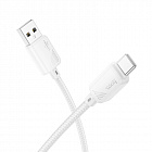 Дата-кабель Hoco X113  USB A - USB Type-C, 3.0А, нейлон, 1м, белый, 3А/ нейлоновая оплетка/ вес 27г, Hoco