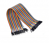 Перемычки папа-мама  (40 шт по 30 см),  Dupont, 2,54 мм, 1pin, Китай