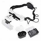 Лупа головная бинокулярная MG9892E (9892E1), 28.0x,с подсветкой, Zhengte