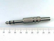 Штекер TRS 6.3 (JACK) 7-0057, металл, СТЕРЕО, (1026)(SZC-0057), Китай