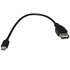 Шнур USB2.0-A F вилка- microUSB-B M штекер 0.2м, (USB2.0 A(f)-micro USB B(m) B 0.2m), Китай