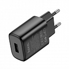 Зарядное устройство Hoco C134A USB-A 5В/2.4A, без кабеля, черное, СЗУ/разъем USB-A/ ABS пластик/79*38*25мм /29 г, Hoco
