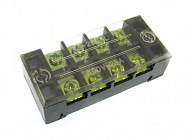 Клеммная колодка TB-2504 двухрядная,  25A 600V  / Шаг: 12мм / 8 (2х4) контактов, Китай