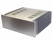 Корпус для аудио ALR4315LS silver, 430*150*390 , с радиаторами, лицевая панель алюминий 10мм, Китай