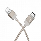 Дата-кабель Hoco X110  USB A - USB Type-C, 3.0А, нейлон, 1м, золотистый, 3А/ нейлоновая оплетка/ вес 25г, Hoco