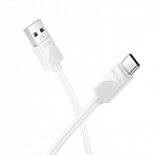 Дата-кабель Hoco X114  USB A - USB Type-C, 3.0А, ПВХ, 1м, белый, 3А/оплетка ПВХ/ вес 36г, Hoco