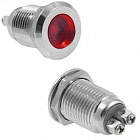 Лампа антивандальная индикаторная GQ12D-R Красная, 12-24В, IP65, клеммы, Китай