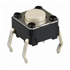 Микрокнопка B3F4000 (SWT-80-3.8) белая, SPST-NO, 50mA, 24V, 130gf, 12*12*4.3мм, OMRON