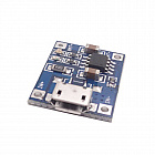 Зарядное устройство для литиевых аккумуляторов, вход micro USB, с защитой (98057), (5V MicroUSB 1A Battery Charging) (EM-826)(M3078), Китай