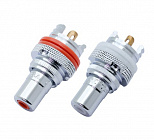 RCA N1029 гнездо на блок, пара (красное/белое  silwer), R Connector (Китай)