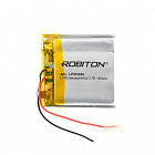 Аккумулятор  Li-Po 3.7V  180mAh LP303030, [3,7В] [180мА/ч] [30*30*3мм] [с провод.] [плоский] [с защитной платой], Robiton