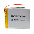 Аккумулятор  Li-Po 3.7V 3500mAh LP417596, [3,7В][3500мАч][96*75*4мм][с провод./ плоский][с защитной платой], Robiton