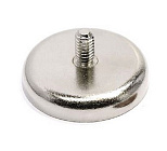 Магнит SDMNC25 (SDMPC25) с наружной резьбой М5, усилие 22кг, для крепления к металлическим поверхностям. D=25mm., SDM Magnetics