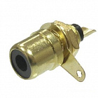 RCA 4010 (2703 B) (7-0234B/RS-115G) гнездо на блок, черное/ Gold, ТЮЛЬПАН , Китай