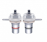 RCA N1033 гнездо на блок, пара (красное/черное  silver),  , R Connector (Китай)
