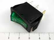 SWR 1101-1С (KCD3-101N-C3-G/3P)  IRS, черн./зеленый,  ON-OFF/ 10,2*28mm/ 15A/250V, Китай