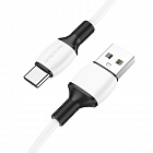 Дата-кабель Borofone BX84 USB 2.0 - USB Type-C, 3.0А, ПВХ, 1м, белый, Borofone