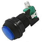 Кнопка GMSI-7B-C синяя, no(nc)+nc(no), LED 12В, 250VAC, 5A, Китай