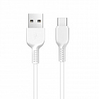 Кабель Hoco X13  USB A - USB Type-C, 2.0А, TPE, 1м, белый, Hoco