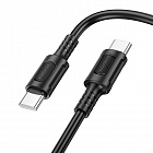 Дата-кабель Borofone BX111 USB TypeC - USB TypeC, 60Вт, ПВХ, 1м, черный, 3.0A/ быстрая зарядка, Borofone