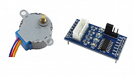Шаговый двигатель 5В  28BYJ-48 + ULN2003SMD плата управления (blue) , (D3199), Китай
