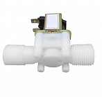 Электромагнитный водопроводный клапан 1/2 “ пластик 12В, нормально закрытый, 0 - 0.8МПа, Китай