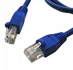 Патчкорд RJ45 1m синий, (RJ-45 UTP Cat5e stranted ), Китай