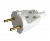 Вилка электрическая БелТИЗ  белая, 6А 250В, IP20,  , без заземления, разборная, для маломощных приборов