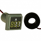 Амперметр LED-3 щитовой DMS-221, 0-100A(AC), в корпусе, белый,  [~0...100В][2 МОм][кольцевой датчик тока][дисплей 20,3мм], Китай