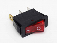IRS-101-3C черн./красный,  ON-OFF / подсветка: неоновая/ 10,2*28mm/ 15A/250V, Китай
