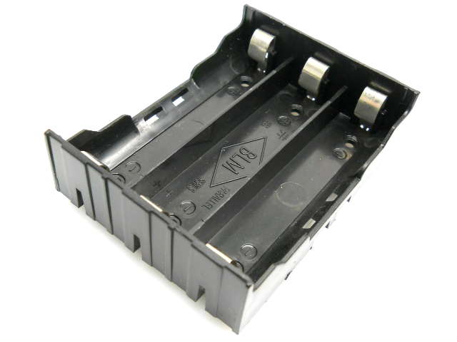 Держатель батарей BK-18650-PC6, (под пайку), -