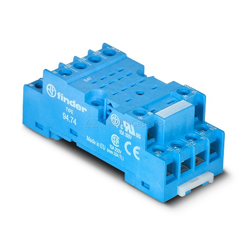 Розетка FINDER 94.74SMA (без клипсы), [для реле 55.34, 55.32, 85.02, 85.04], Finder
