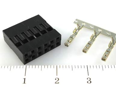 BLD-2X06 розетка обж., шаг 2,5мм. / макс.допуст.ток: 3А., CONNFLY