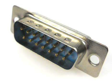 DB-15M  вилка  на кабель (пайка), Китай